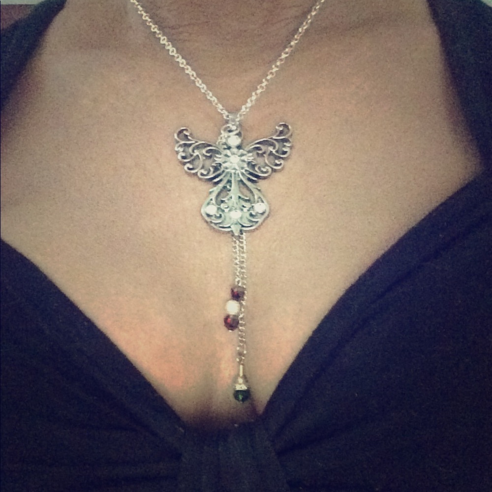 Christmas Angle with Dangles Necklace